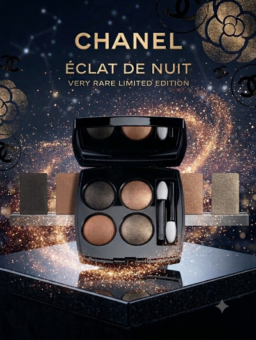 NEW~ CHANEL LES 4 OMBRES Multi-Effect Quadra Eyeshadow~ 388 ÉCLAT DE NUIT~ RARE✨